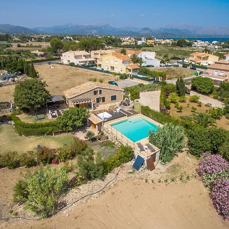 Villa Barcares Petit, piscina, jardines junto a playa en Alcudia Exterior foto