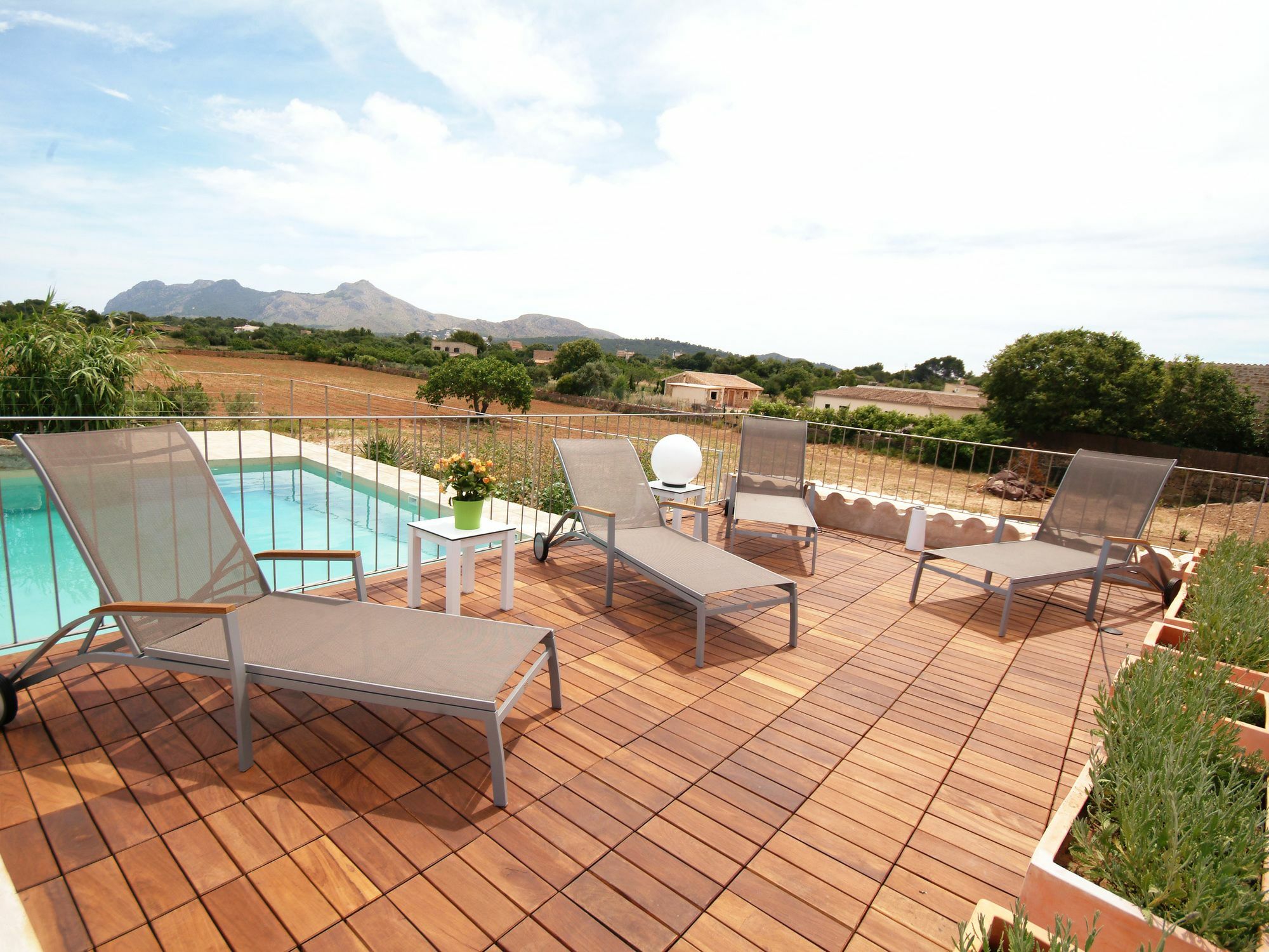 Villa Barcares Petit, piscina, jardines junto a playa en Alcudia Exterior foto