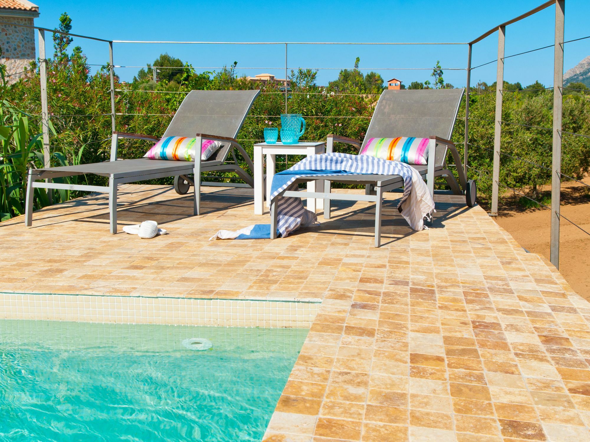 Villa Barcares Petit, piscina, jardines junto a playa en Alcudia Exterior foto