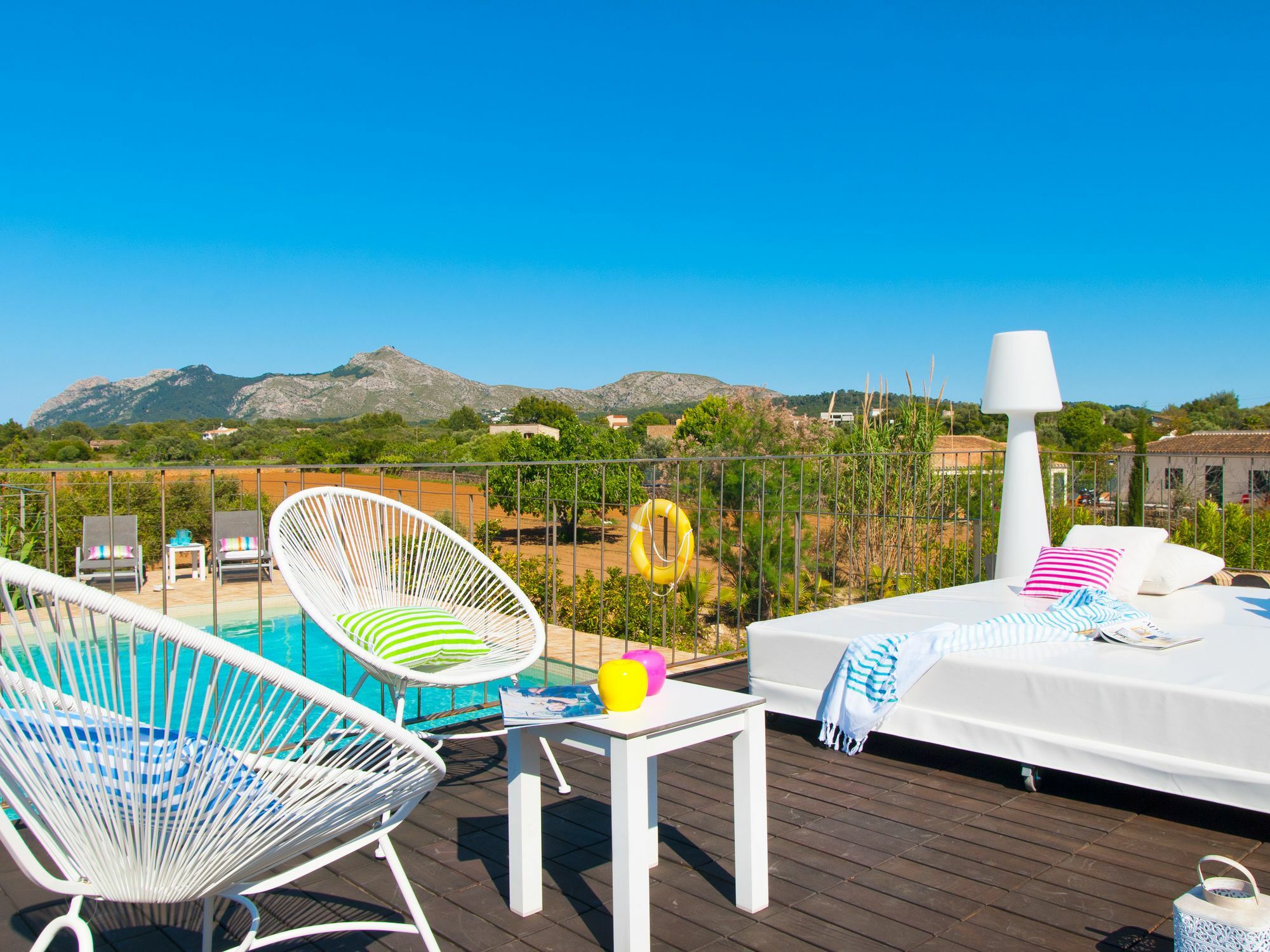 Villa Barcares Petit, piscina, jardines junto a playa en Alcudia Exterior foto